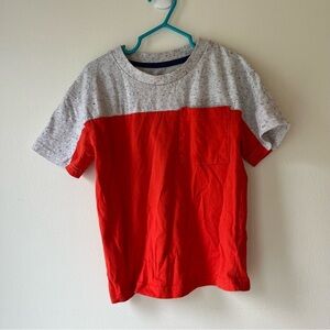🌼 5/$25 Joe Fresh Toddler Boys Size 5 Colorblock T-Shirt Red Gray Speckle Tee